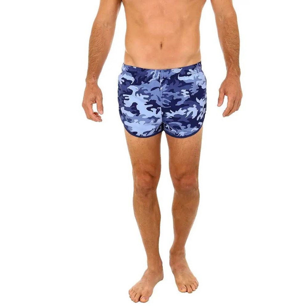 Uzzi Amphibious‎ Gear Camo Swim Shorts Unisex S Blue Navy Athletic NWT